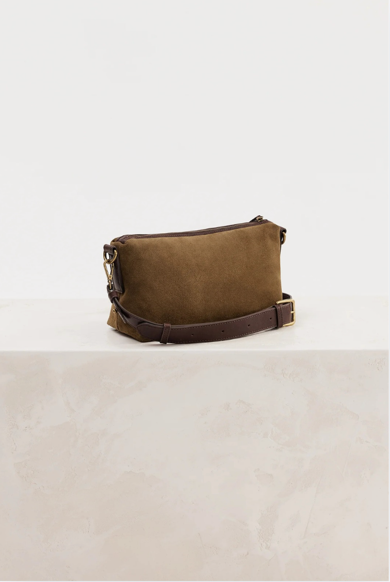 JUJU & Co Suede Teddy Bag in Chestnut