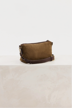 JUJU & Co Suede Teddy Bag in Chestnut