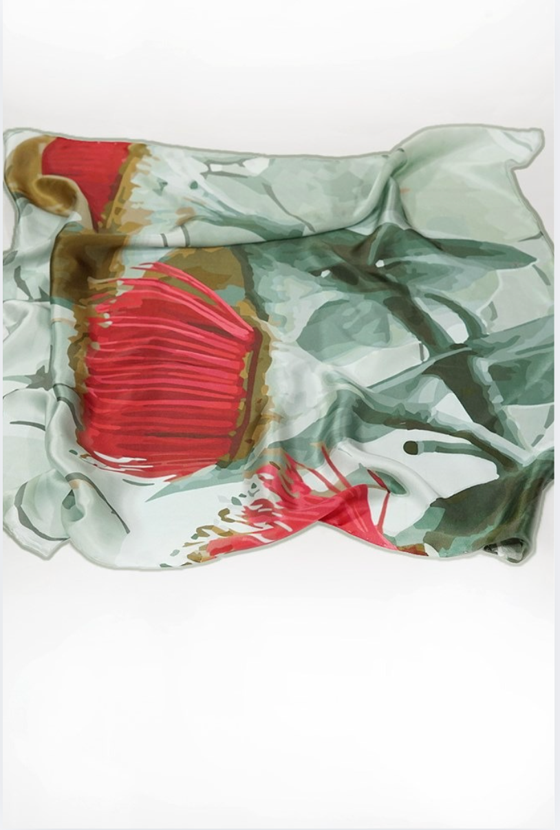 Tradition Textiles 100% Silk Flowering Gum Scarf