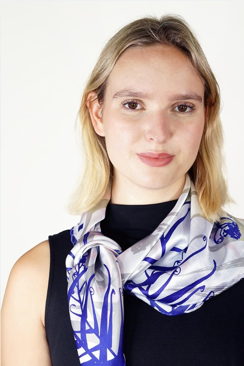Tradition Textiles 100% Silk Fern Layers Scarf