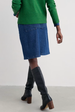 Seasalt Dovetail Skirt in Mid Wash Tide