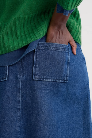 Seasalt Dovetail Skirt in Mid Wash Tide
