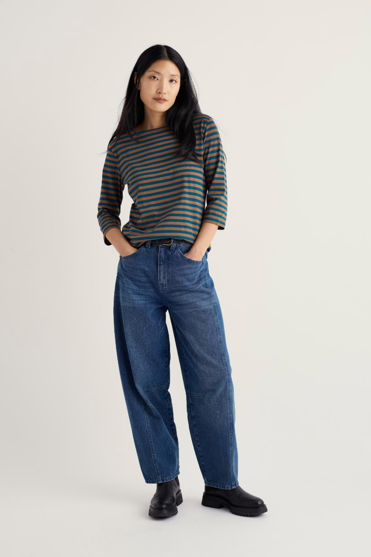 Seasalt Cornwall Sailor Top in Mini Cornish Toffee
