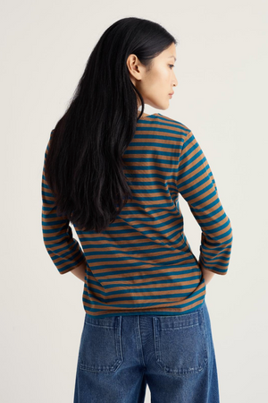 Seasalt Cornwall Sailor Top in Mini Cornish Toffee