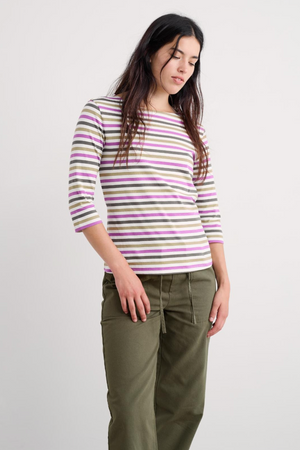 Seasalt Cornwall Sailor Top in Tri Mini Cornish Fennel