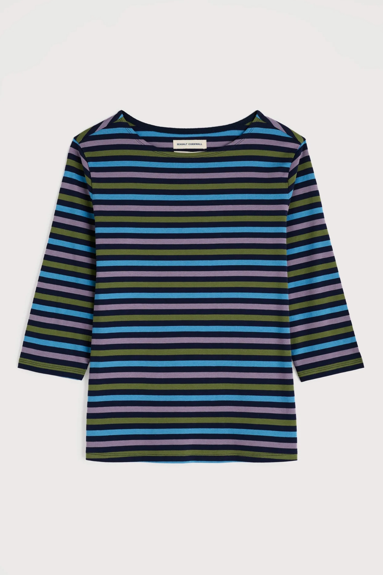 Seasalt Cornwall Sailor Top in Tri Mini Cornish Lagoon