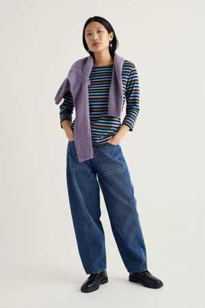 Seasalt Cornwall Sailor Top in Tri Mini Cornish Lagoon