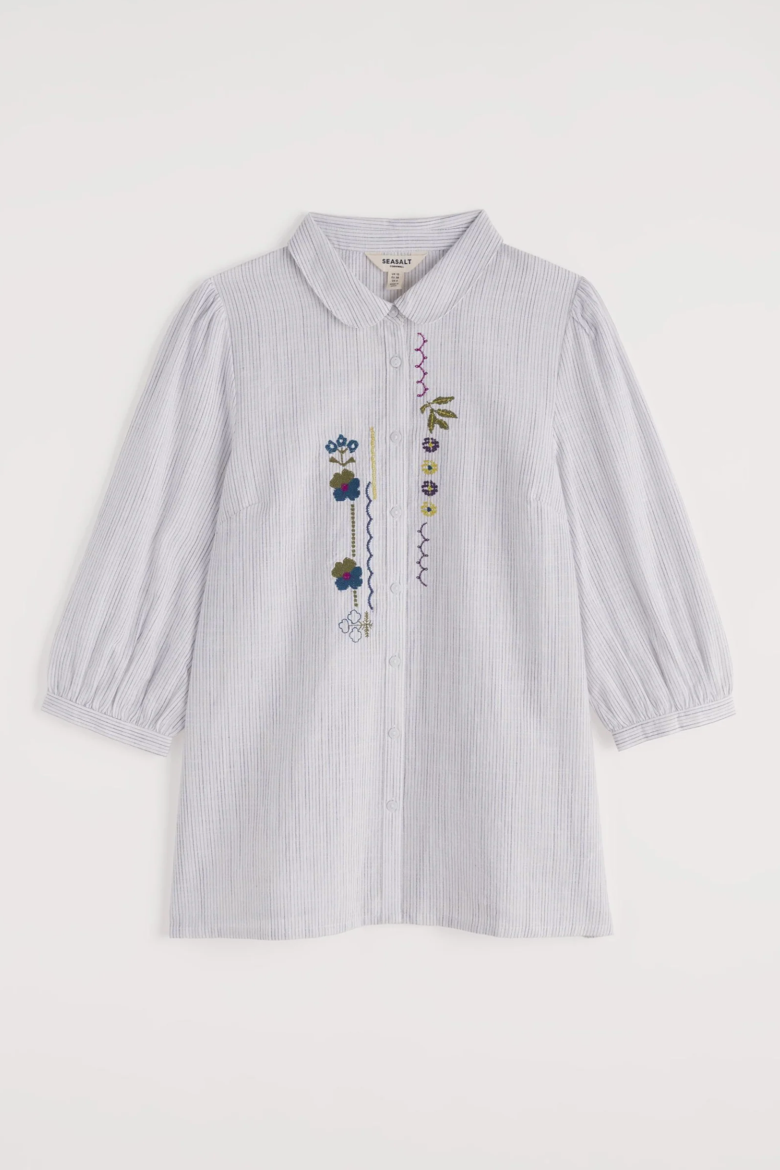 Seasalt Cornwall Hope Cottage Embroidered Blouse in Anthyllis Grape Thistle
