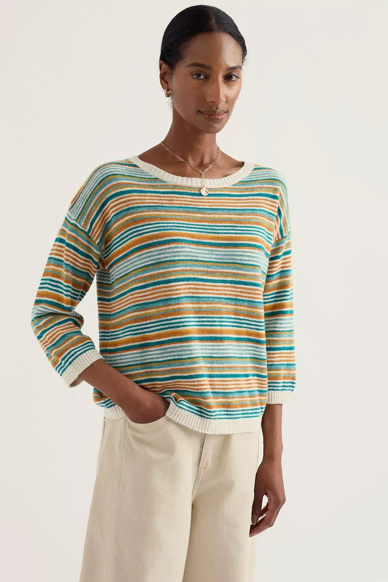 Seasalt Knavock Jumper in Dittany Amber Multi
