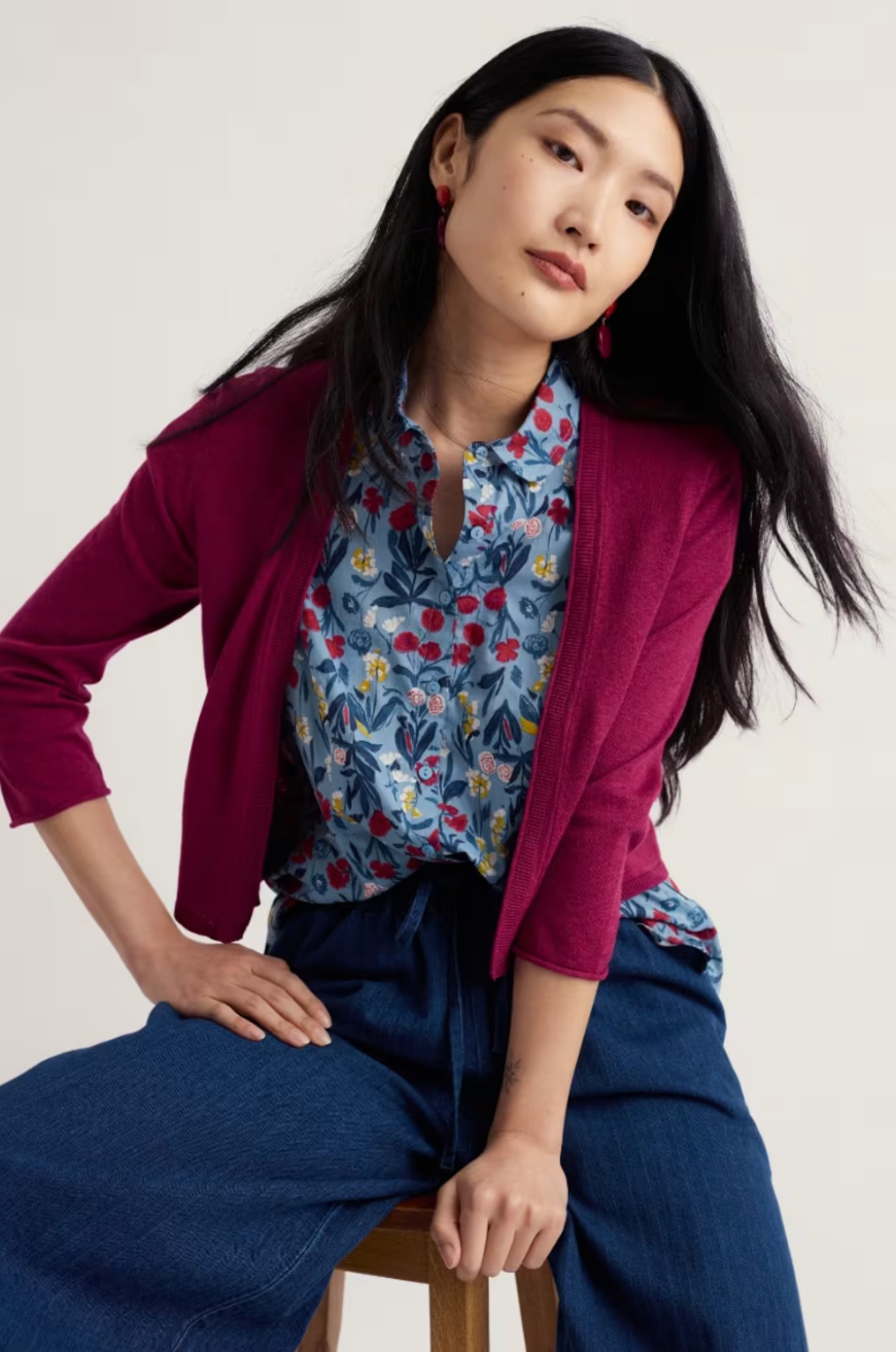 Seasalt Cornwall Vanessa Cardigan in Dark Freesia