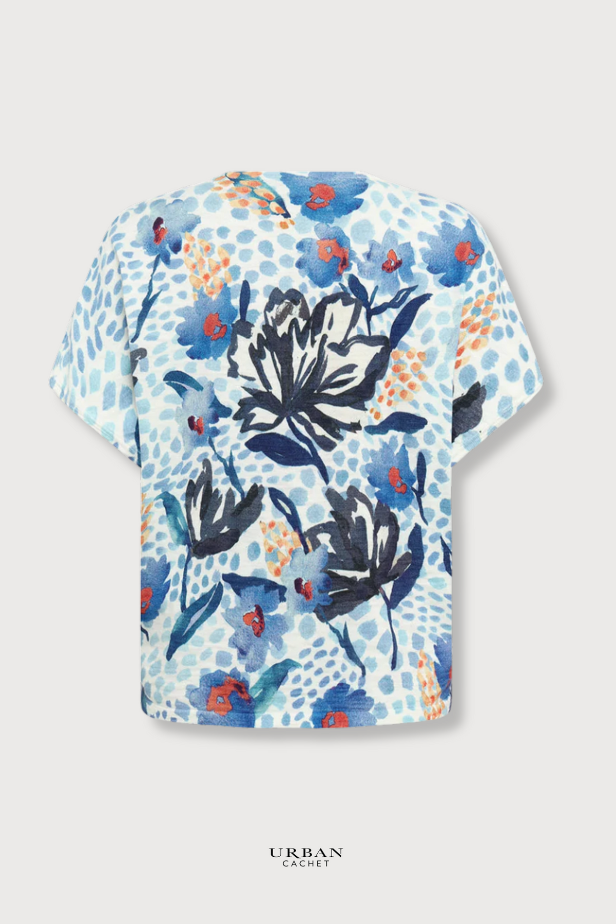 Mansted Denmark Dicte Water Colour Top in Sky