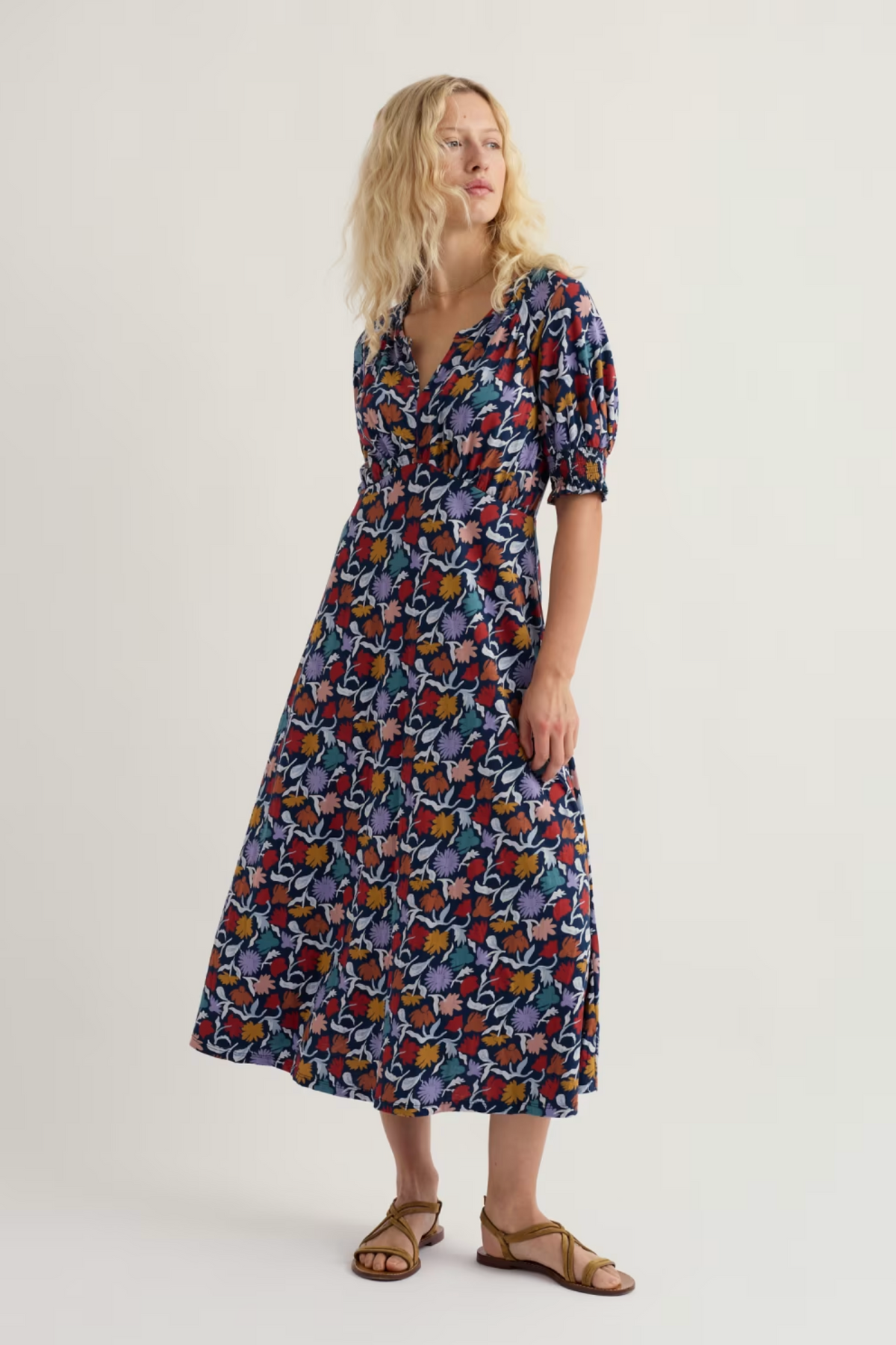 Seasalt Cornwall Fenil Dress in Garden Floral Sea Cave