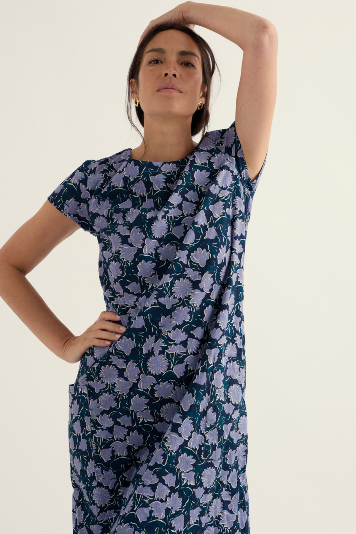 Seasalt Cornwall River Cove Dress in Garden Floral Bellflower