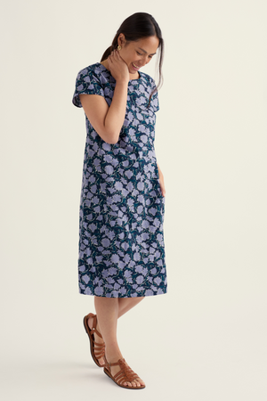 Seasalt Cornwall River Cove Dress in Garden Floral Bellflower