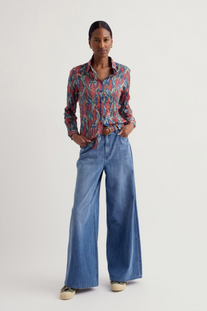 Seasalt Cornwall Larissa Shirt in Red Hot Poker Dusk