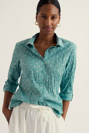Seasalt Cornwall Larissa Shirt in Little Sponge Spot Sardine