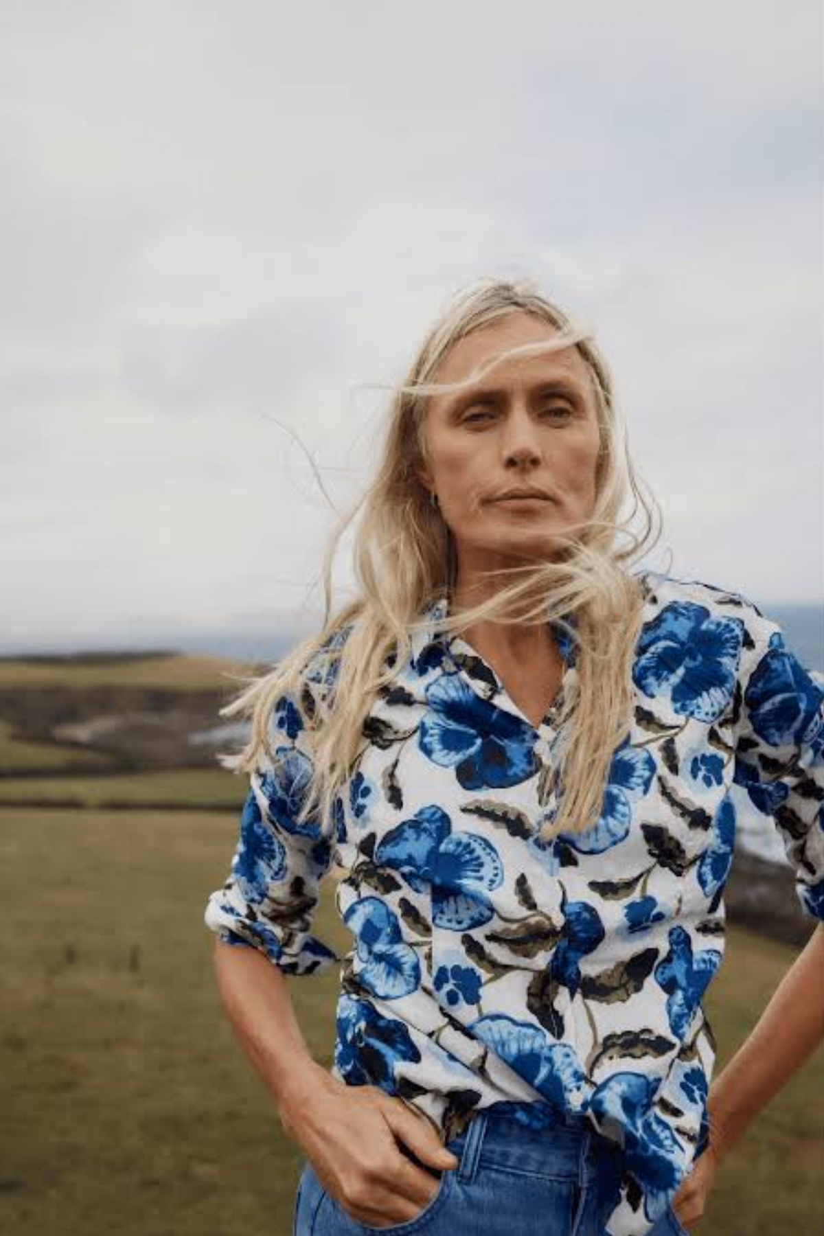 Seasalt Cornwall Larissa Shirt in Spring Pansy Chalk
