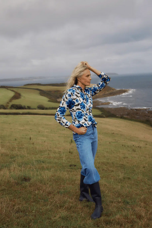 Seasalt Cornwall Larissa Shirt in Spring Pansy Chalk