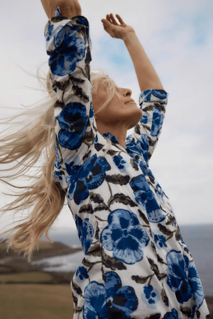 Seasalt Cornwall Larissa Shirt in Spring Pansy Chalk