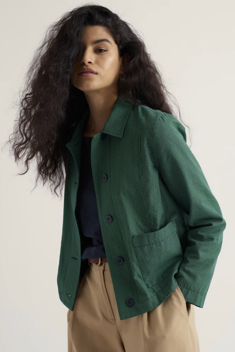 Seasalt Cornwall Carnon Downs Jacket in Forest Garden Spring Green