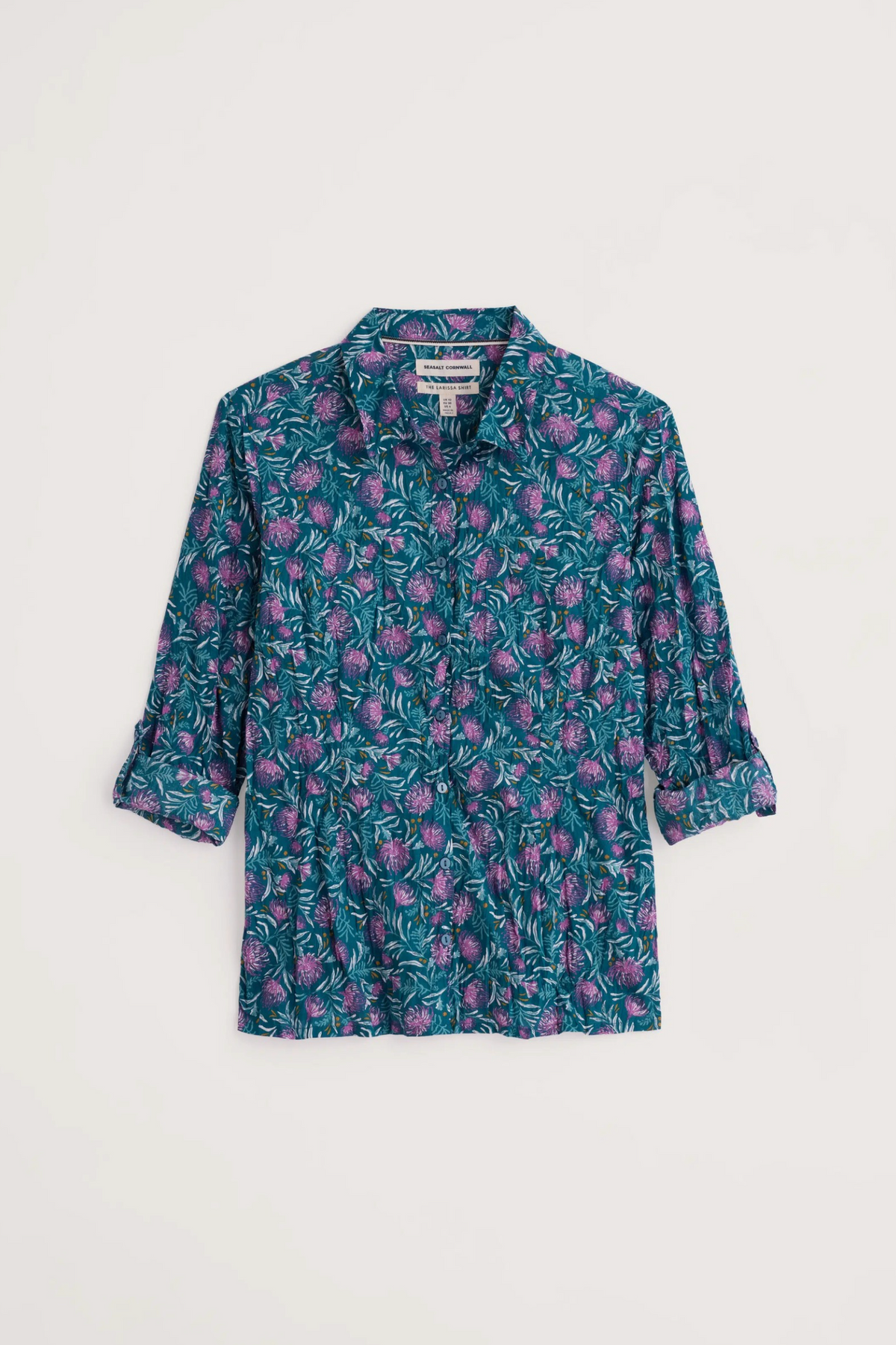Seasalt Cornwall Larissa Shirt in Pin Cushion Protea Storm