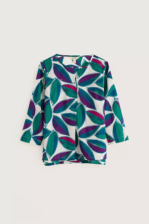 Seasalt Cornwall Watercolour Sketch Top in Lily Leaf Chalk