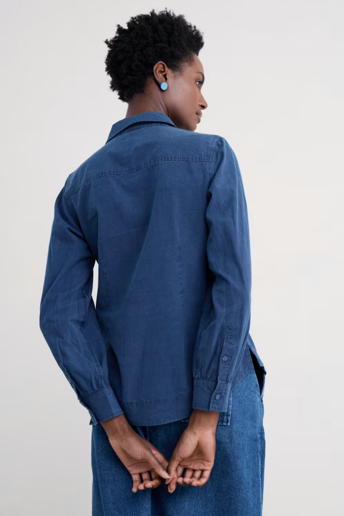 Seasalt Isla Shirt in Mid Indigo