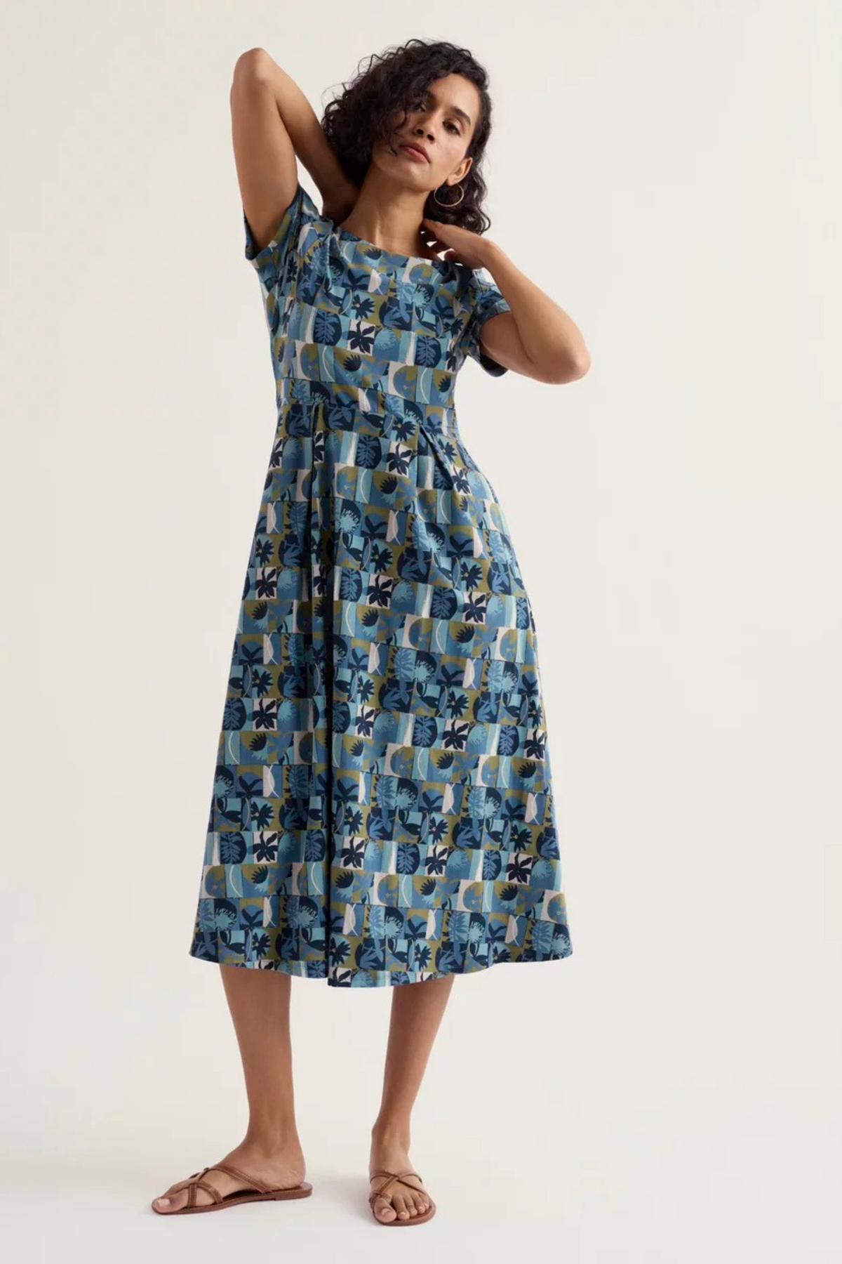 Seasalt Cornwall Veronica Dress in Floral Splice Sardine