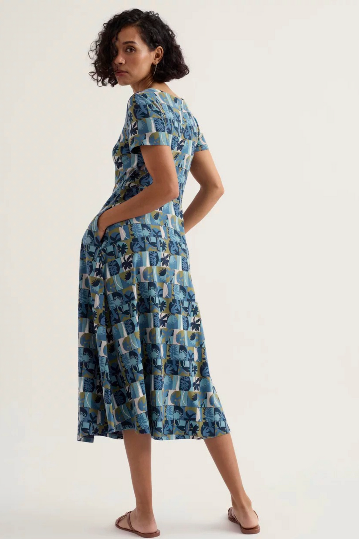Seasalt Cornwall Veronica Dress in Floral Splice Sardine