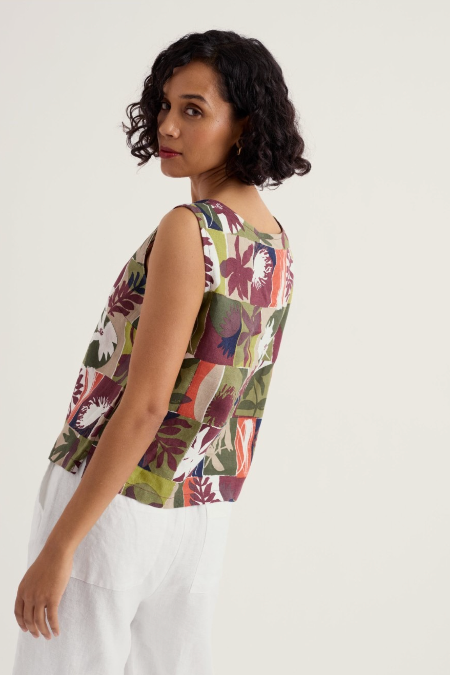 Seasalt Cornwall Colour Study Top in Floral Splice Cacao
