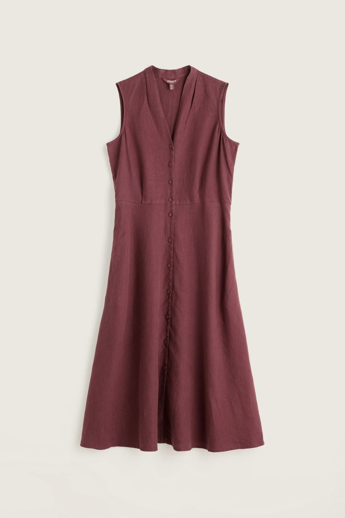 Seasalt Cornwall Sleeveless Carved Wood Dress in Cacao