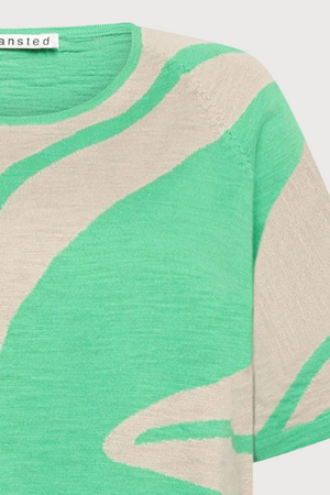 Mansted Denmark Levi Eco Leaf Love Tee in Green