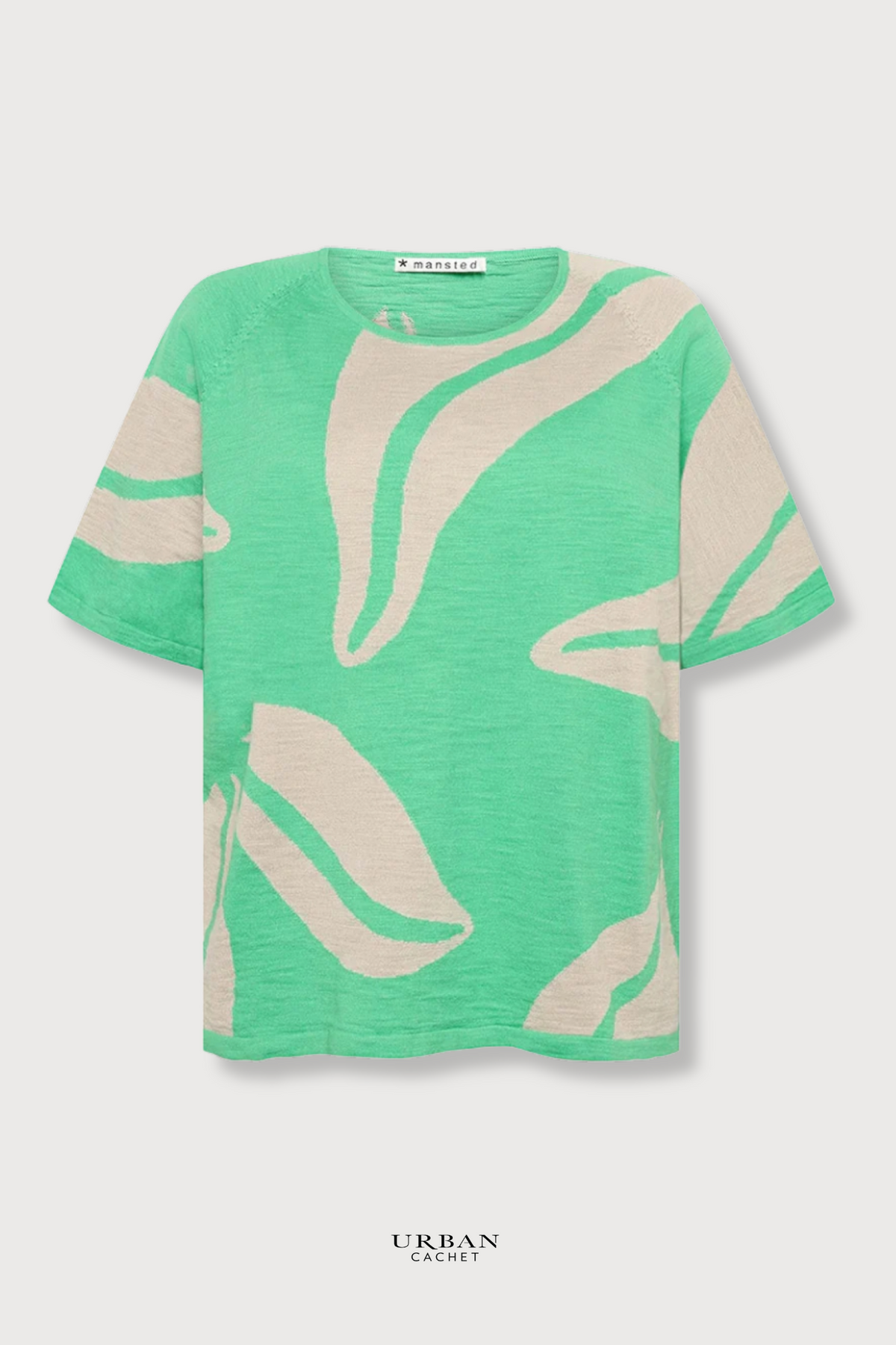 Mansted Denmark Levi Eco Leaf Love Tee in Green