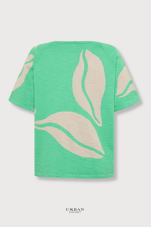 Mansted Denmark Levi Eco Leaf Love Tee in Green