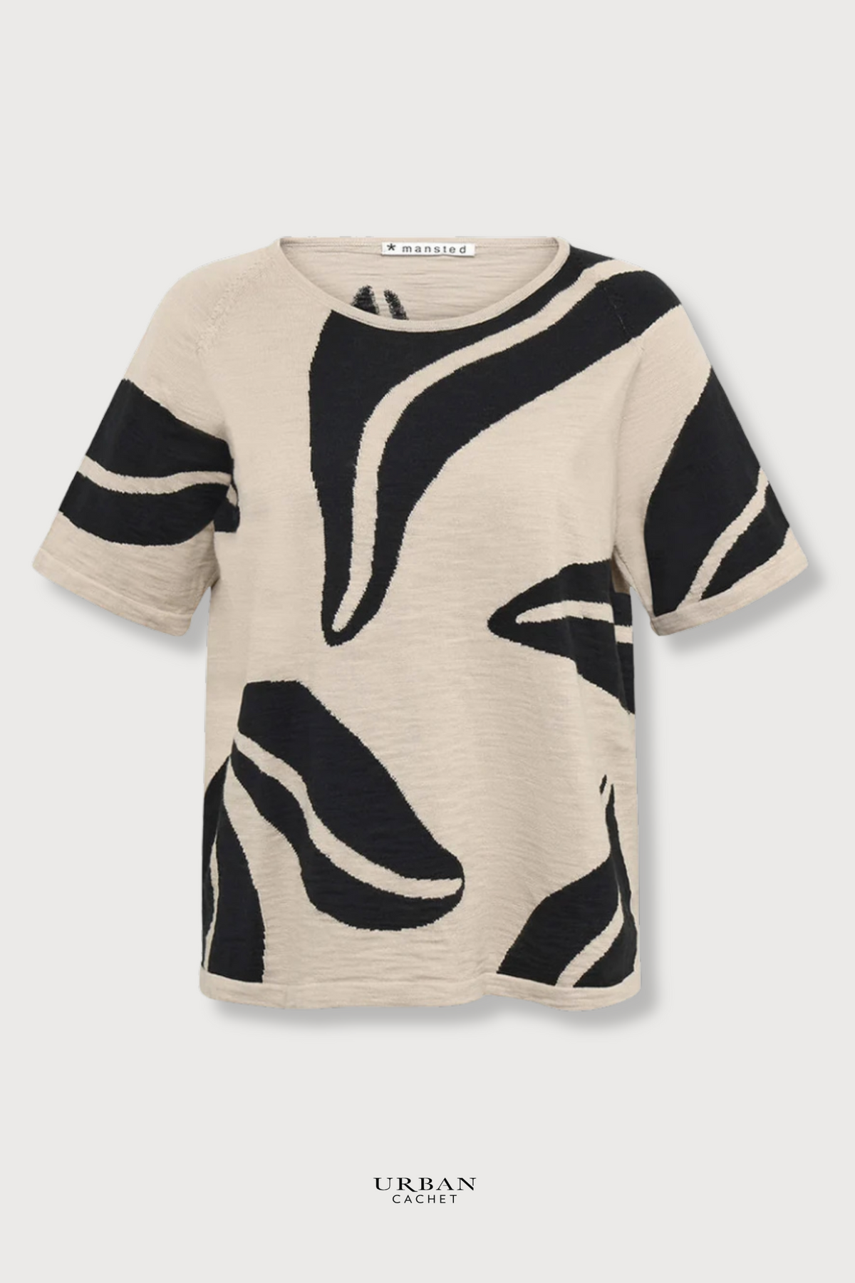 Mansted Denmark Levi Eco Leaf Love Tee in Black