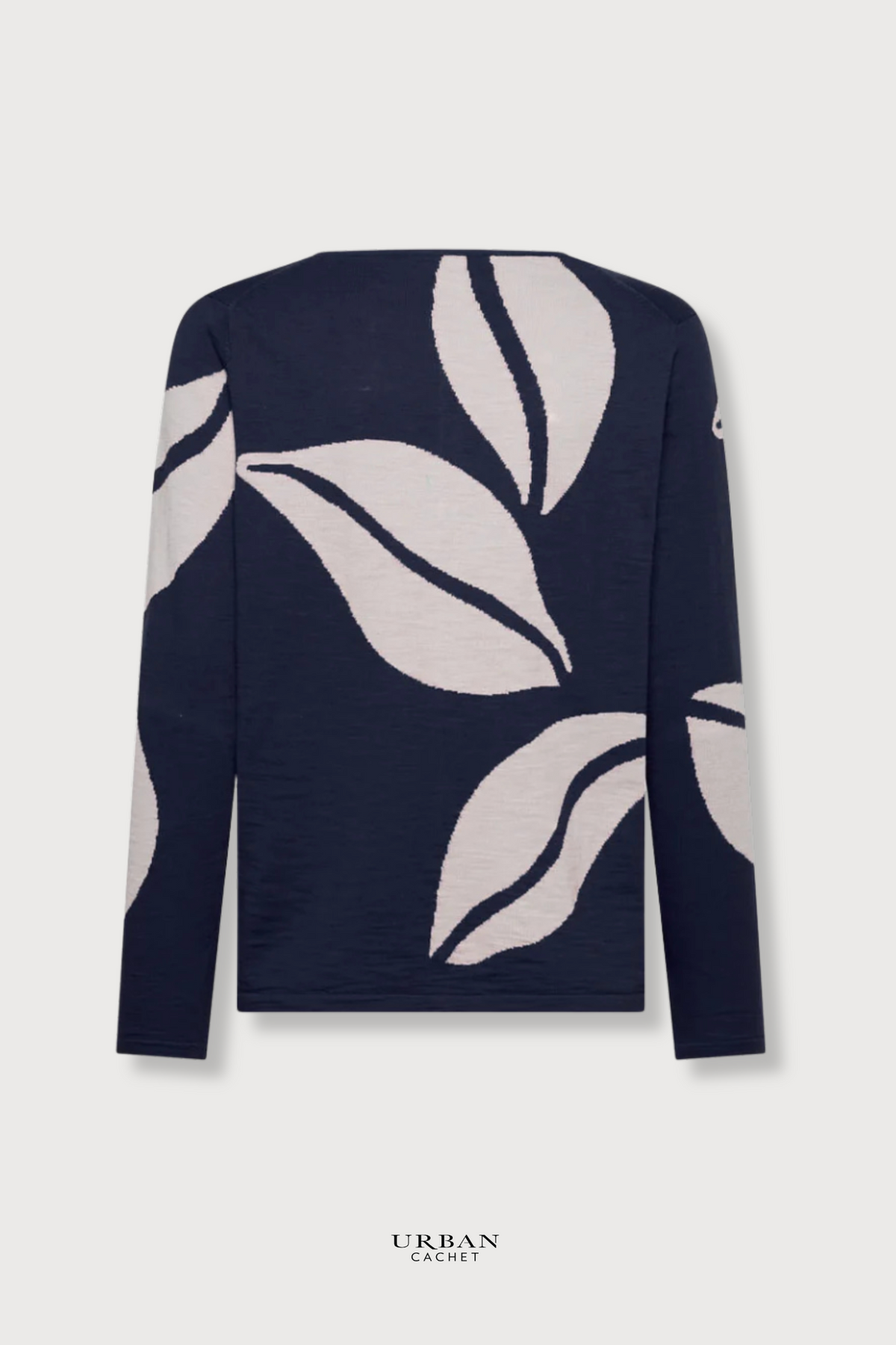 Mansted Denmark Eco Leaf Love Cardigan in Navy