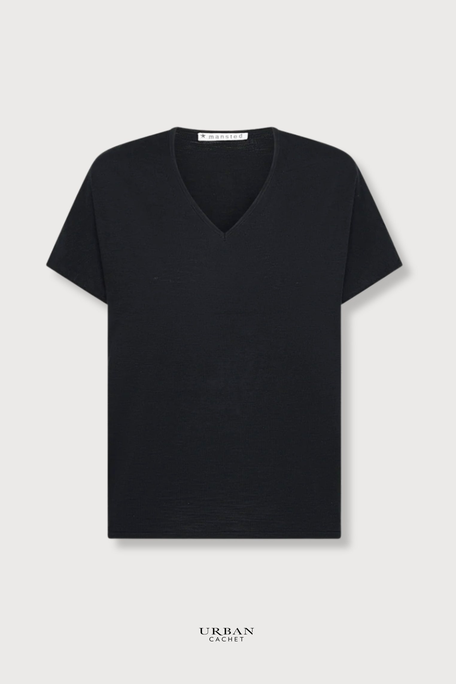 Mansted Denmark Eco Slub Wedge Top in Black