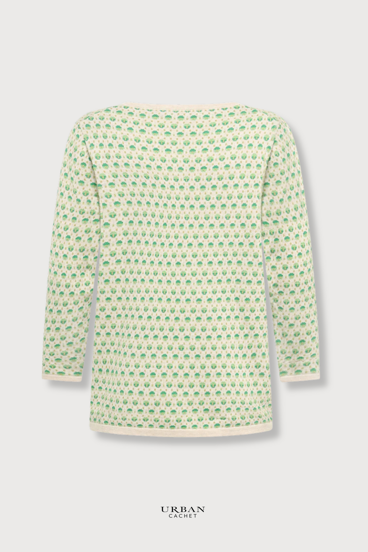 Mansted Denmark Poppie Eco Dash Dot Crew in Leaf
