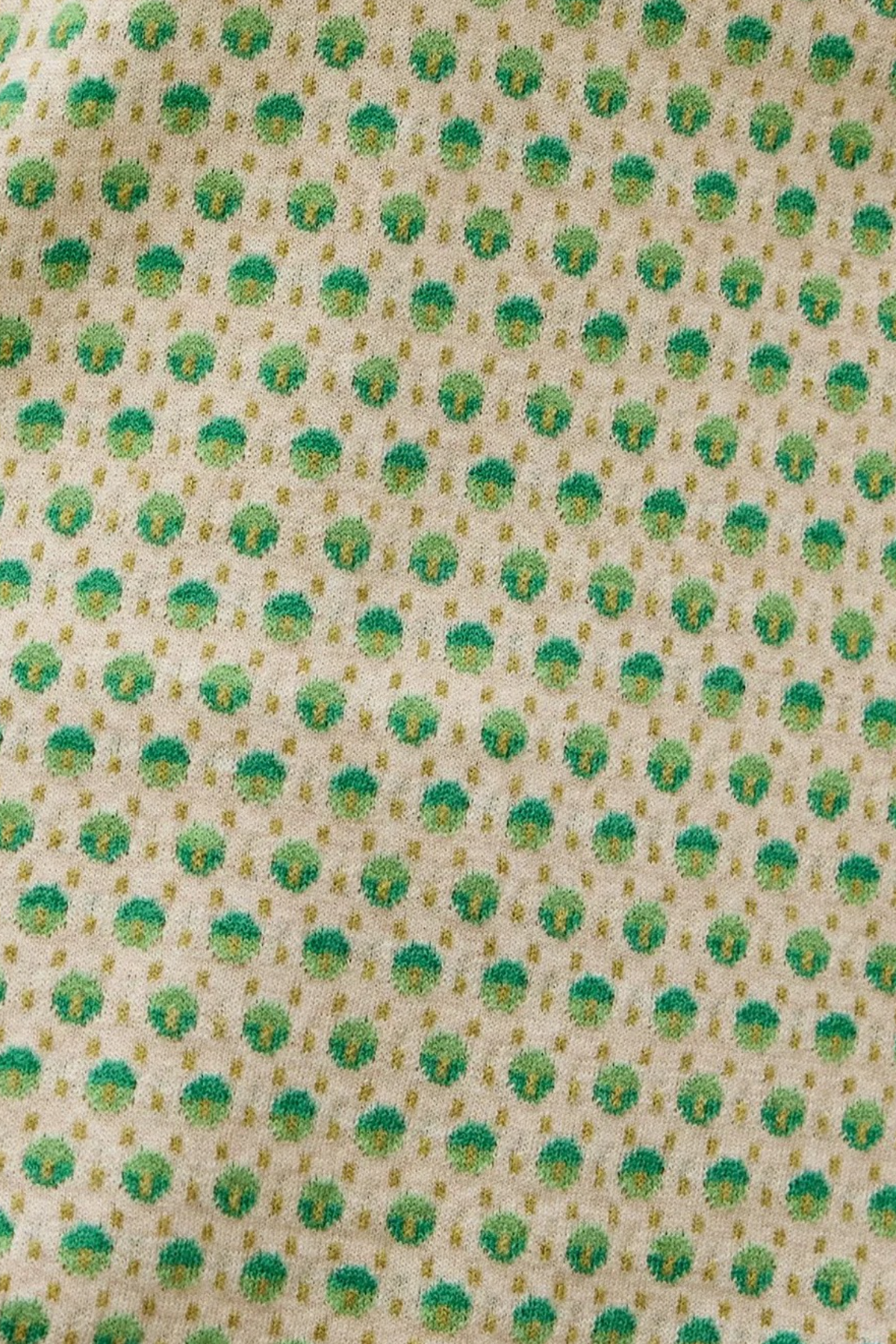 Mansted Denmark Poppie Eco Dash Dot Crew in Leaf