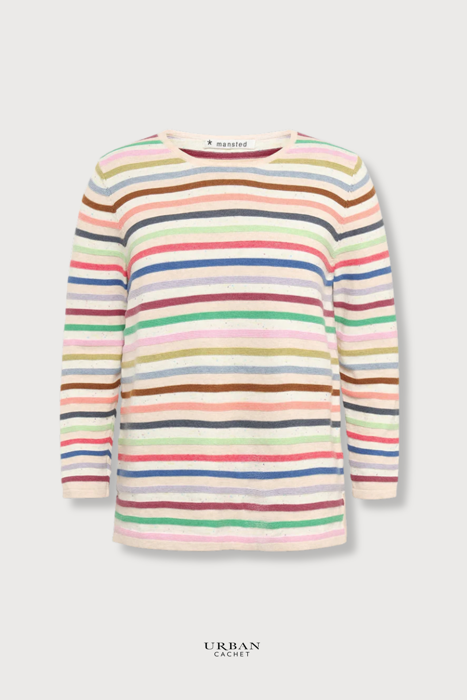 Mansted Denmark Adele Eco Link Stripe in Light Oat