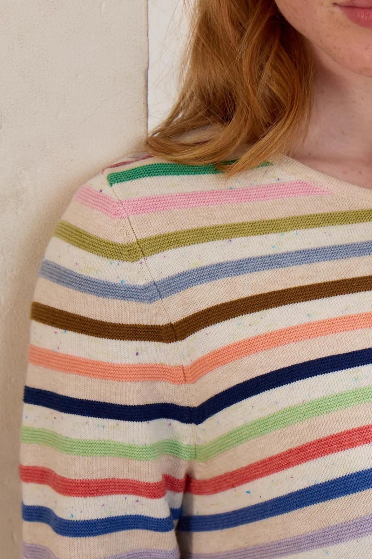 Mansted Denmark Adele Eco Link Stripe in Light Oat