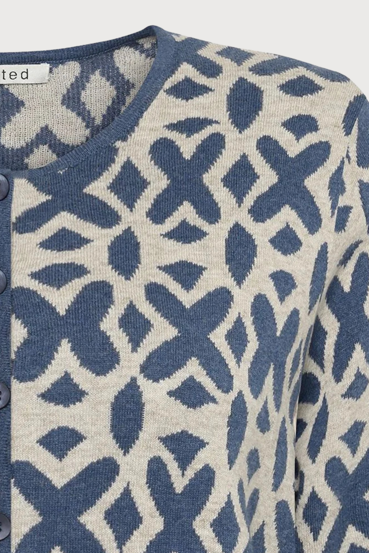Mansted Denmark Tide Eco Moths Cardigan in Midnight