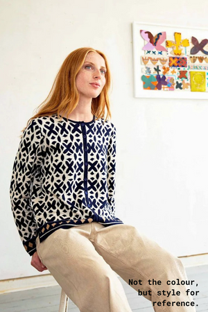 Mansted Denmark Tide Eco Moths Cardigan in Midnight