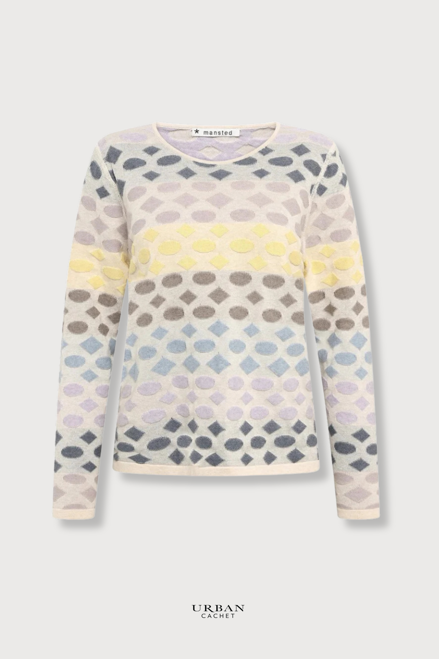 Mansted Denmark Plaza Eco Shaped Crew in Cold Grey