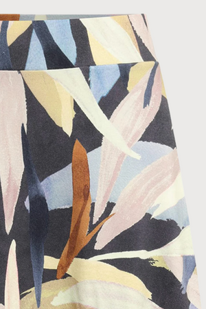 Mansted Denmark Pretty Leaf Jersey Skirt in Cold Grey