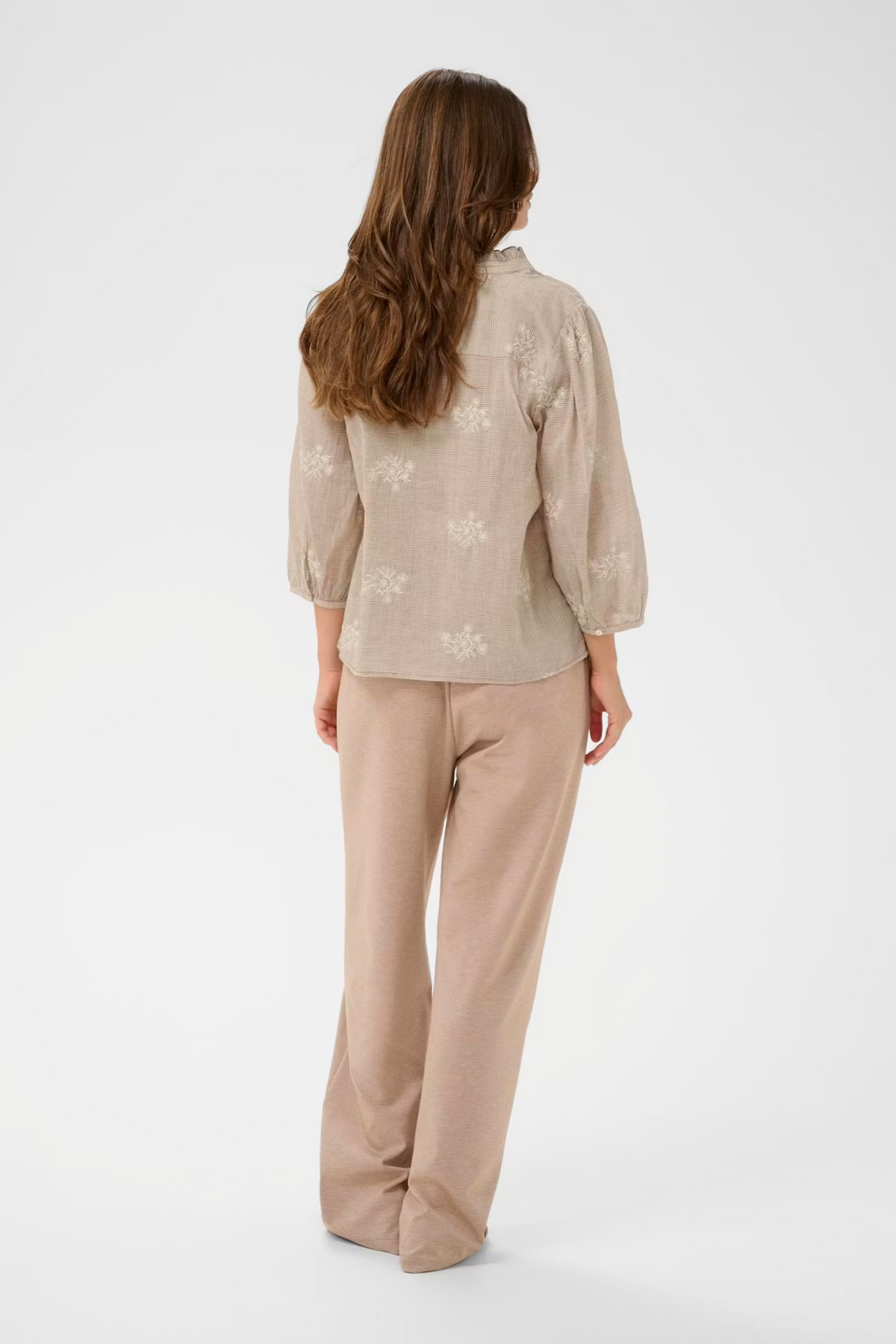 Cream Clothing Korey Blouse in Brown & White Stripe
