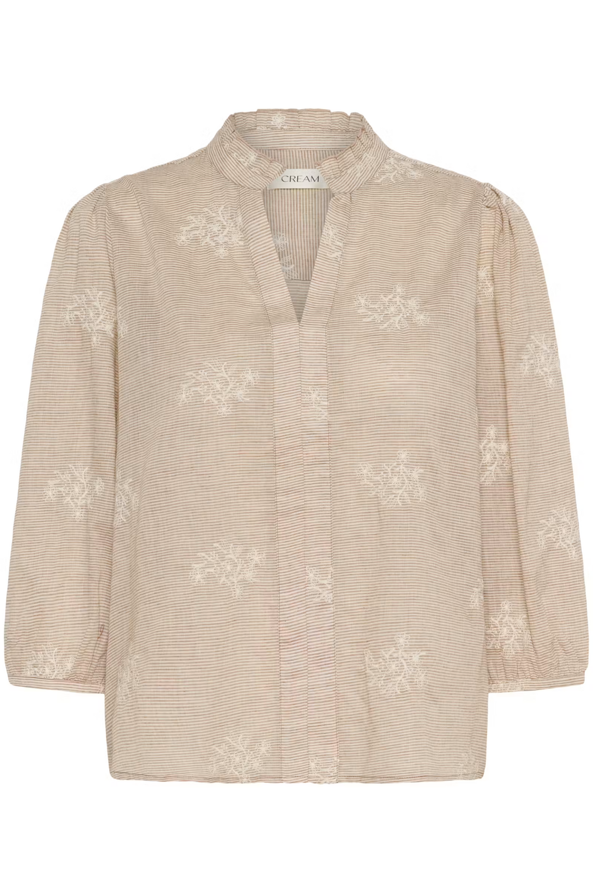 Cream Clothing Korey Blouse in Brown & White Stripe