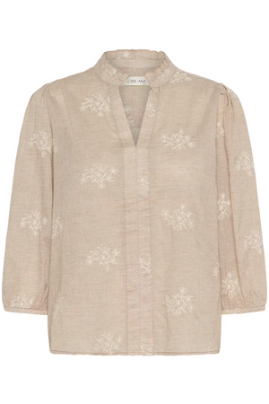 Cream Clothing Korey Blouse in Brown & White Stripe