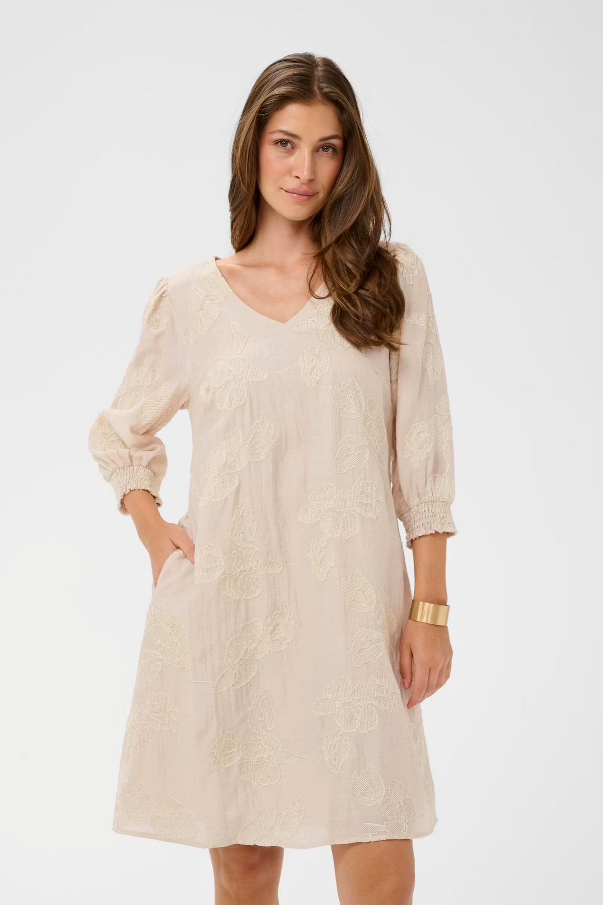 Cream Clothing Emilia Short Dress in Perfectly Pale Melange