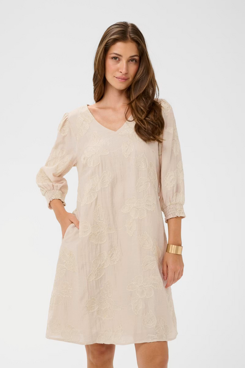 Cream Clothing Emilia Short Dress in Perfectly Pale Melange